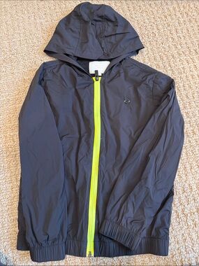 Gucci Kids Hooded Rain Jacket - black with Neon Yellow Zip